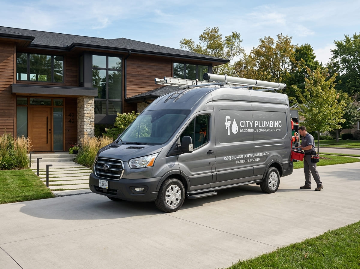 Plumbing service van